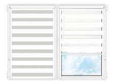 Рулонные кассетные шторы День Ночь Бергамо-220 цена. Купить в «Мастерская Жалюзи»