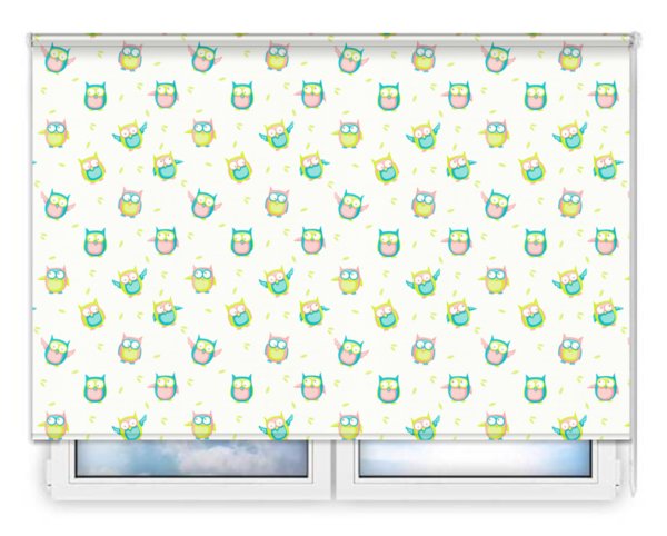 Стандартные рулонные шторы Совушки цена. Купить в «Мастерская Жалюзи»